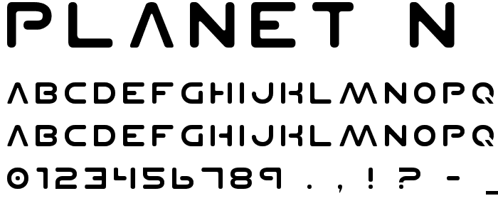 Planet N font